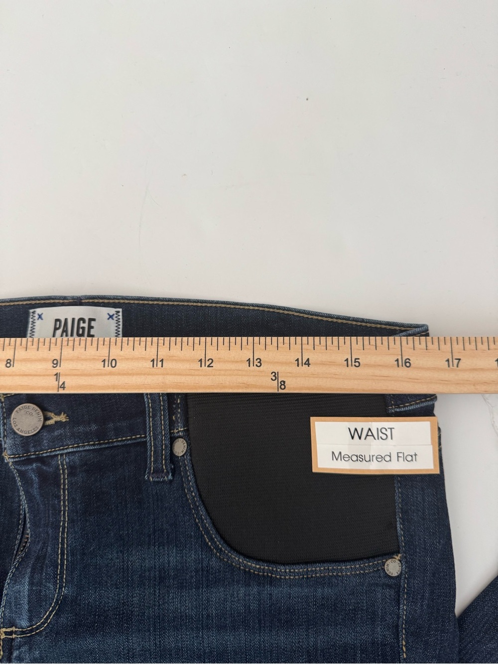 PAIGE Maternity Verdugo Skinny Jeans Blue Stretch Side Panels “Nottingham” - Picture 12 of 16